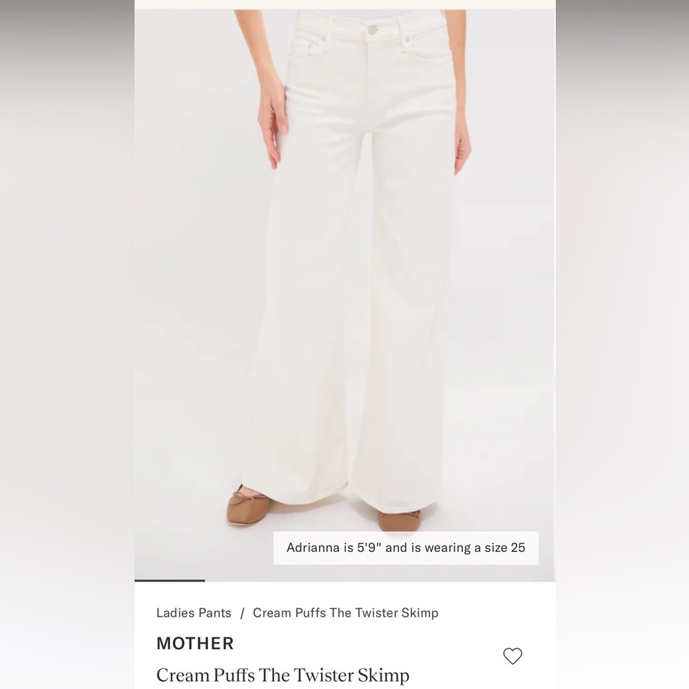 MOTHER Cream Flare Jeans
